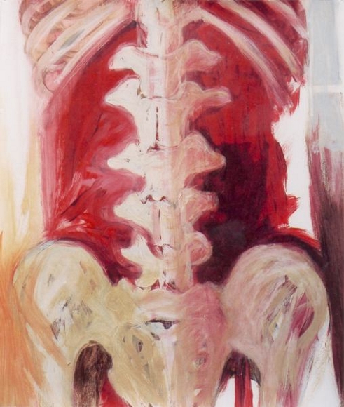 birgit k&uuml;bler&nbsp;&nbsp;&nbsp;akt mit orangefarbener jeansjacke&nbsp;&nbsp;&nbsp;1999